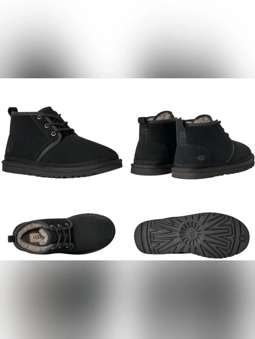 UGG Neumel Chukka Boots Black 3236 Size 12